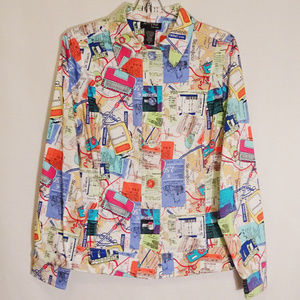 RARE Attyre New York Womens Button Up Blouse